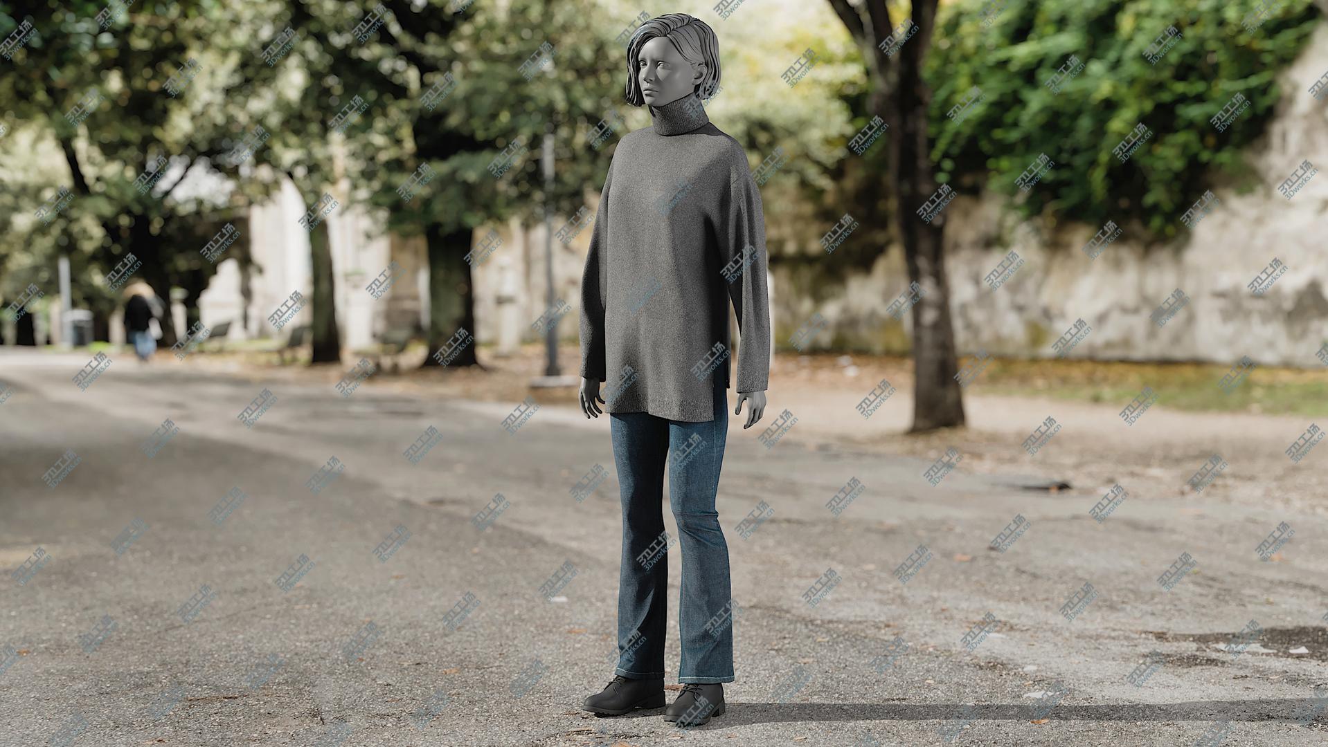 images/goods_img/20210319/3D model Women's Sweater with Jeans and Boots/2.jpg